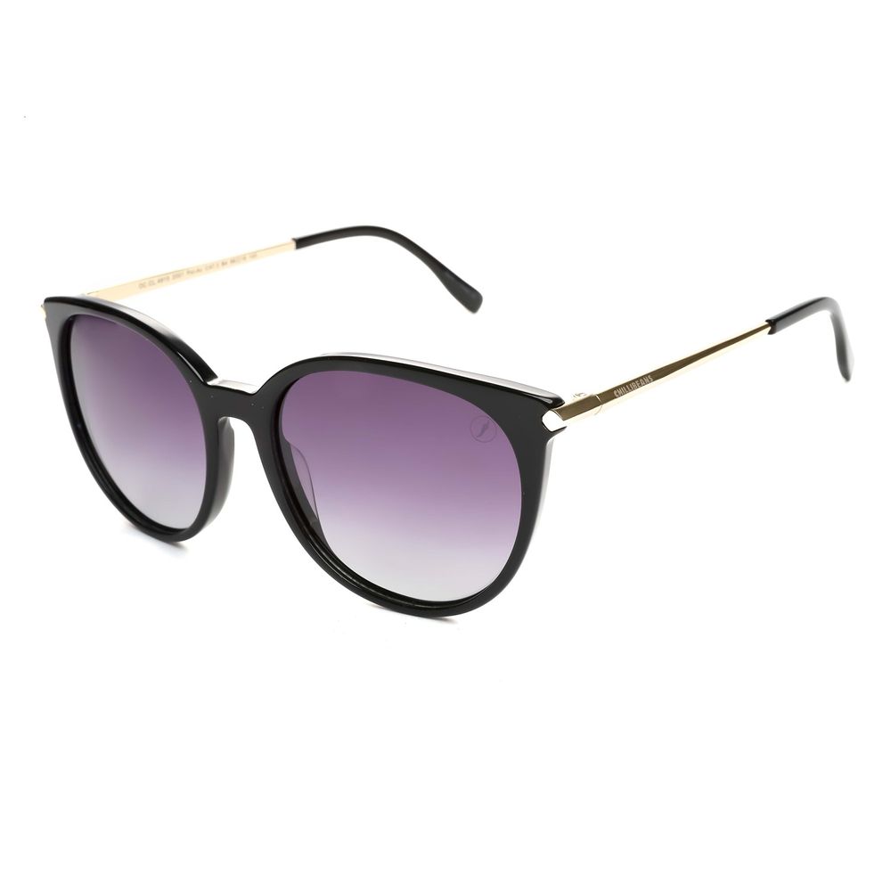 OC.CL.4915-2001  Oculos de Sol Feminino Chilli Beans Redondo Polarizado Degrade Preto